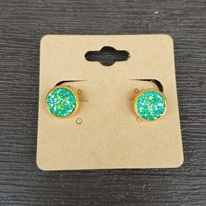 10mm Handcrafted Faux Druzy Clip-Ons